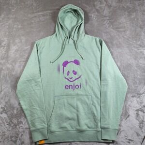 Enjoi Skateboard Hoodie Mens Large Panda Stencil Pullover Sweatshirt Glassy Y2K